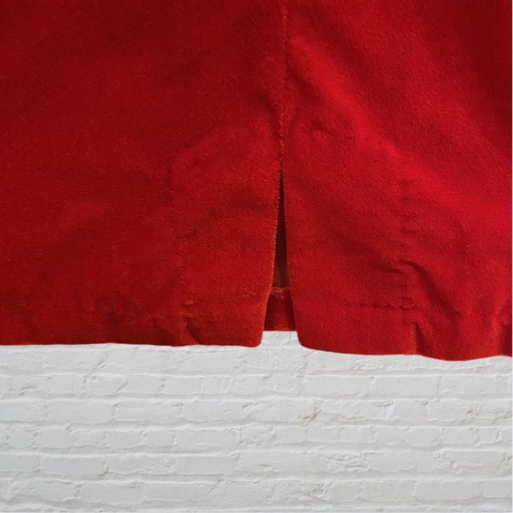 MY MICHELLE -- Red Velvet Dress, Short Sleeved, Knee Length, Christmas - Picture 8 of 11